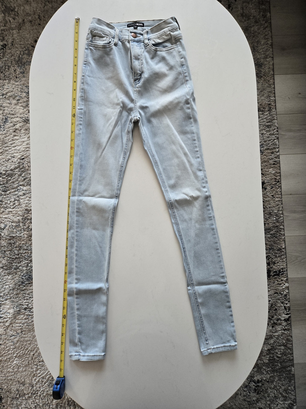 Fashion Nova Light Blue High-Rise Skinny Jeans